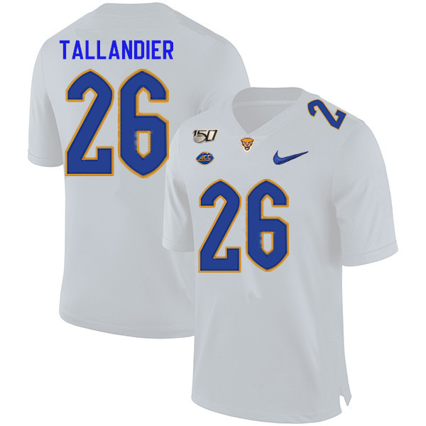 2019 Men #26 Judson Tallandier Pitt Panthers College Football Jerseys Sale-White